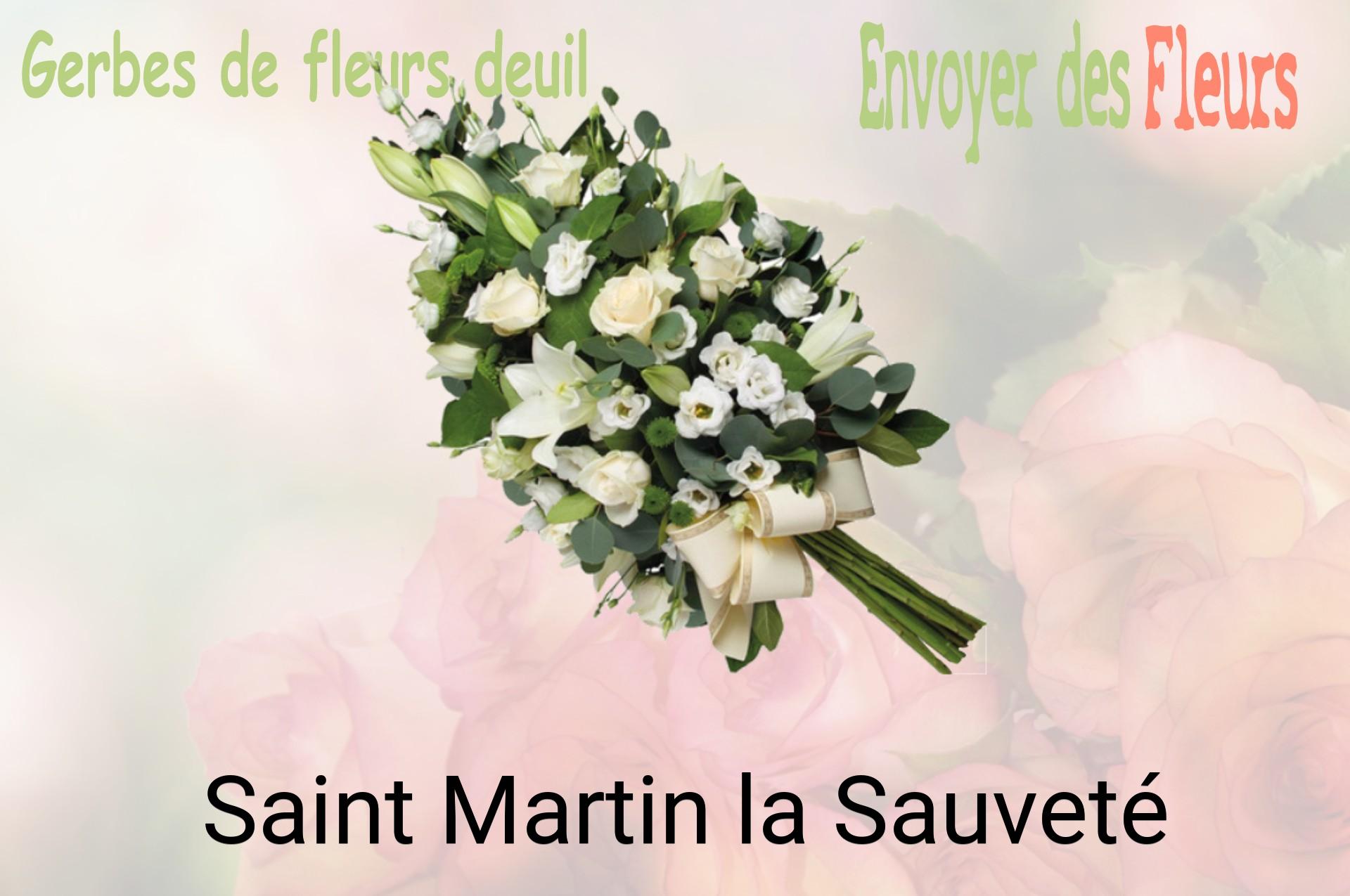 Gerbe de fleurs de deuil livrée à Saint-Martin-la-Sauveté